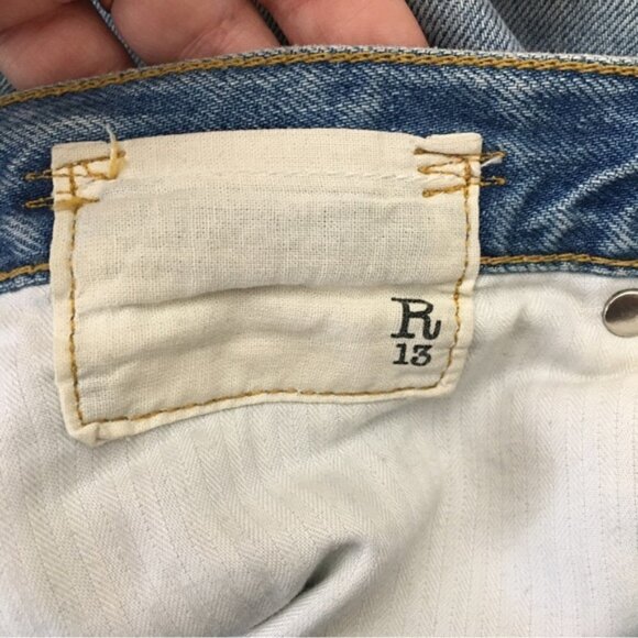 R13 Bowie Tilly w Fray Hem Jeans - Picture 9 of 13